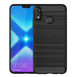 Чехол для Honor 8X цвет Black (черный), серия Carbon от Caseport