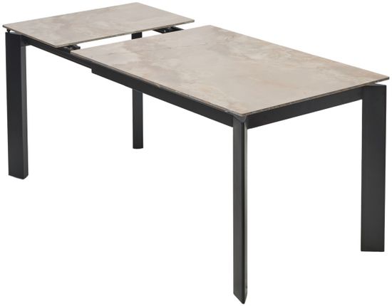 Стол CORNER 120 GLOSS AMBER JADE SOLID CERAMIC / BLACK