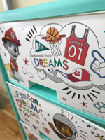 Комод "Щенячий патруль" 4-х секционный М7989