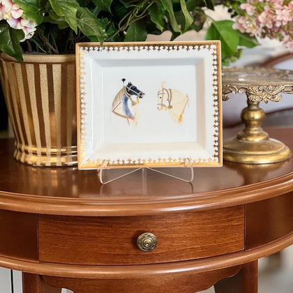 Чаша  квадратная Слон/Лошади