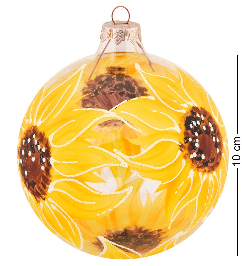 НФШ-1720 Ел.украшение Шар «Подсолнух» 100 мм