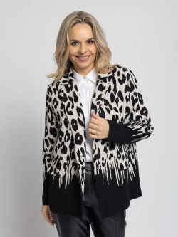 Жакет Д 3303/черно-бежевый