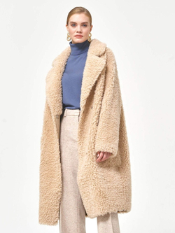 Шуба чебурашка тедди пальто, SilverFox (арт. S1177rm02bz)