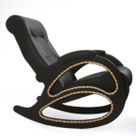 Кресло-качалка №4 каркас - Венге, экокожа - Дунди-108 (темно-коричневый)