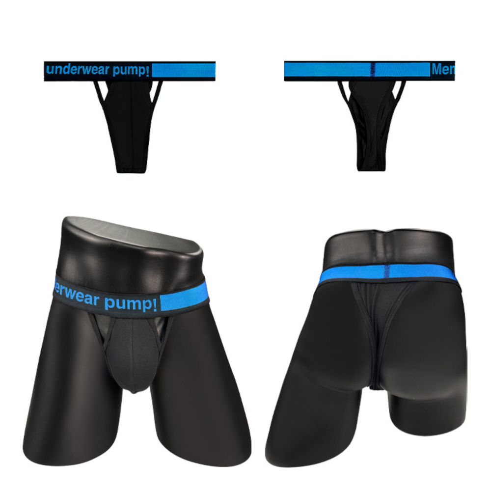 Мужские трусы стринги черные PUMP! MP259-2