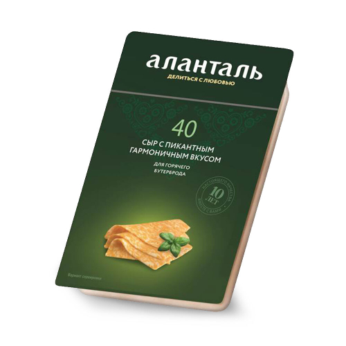 Сыр Аланталь №40, 45%, слайсы 125г