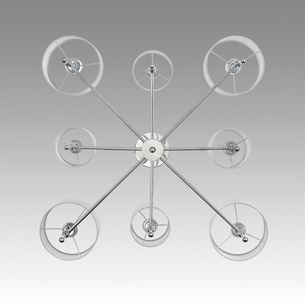 6589/8C CLASSI LN25 60 хром/белый, металл/текстиль Люстра потолочная E14 8*40W 220V LATTI