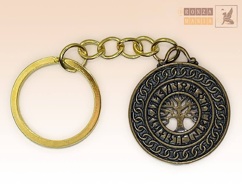 брелок Амулет Дерево Жизни с рунами