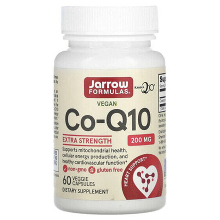 Коэнзим Q10 Jarrow Formulas, Веганский коэнзим Q10, 200 мг, 60 растительных капсул