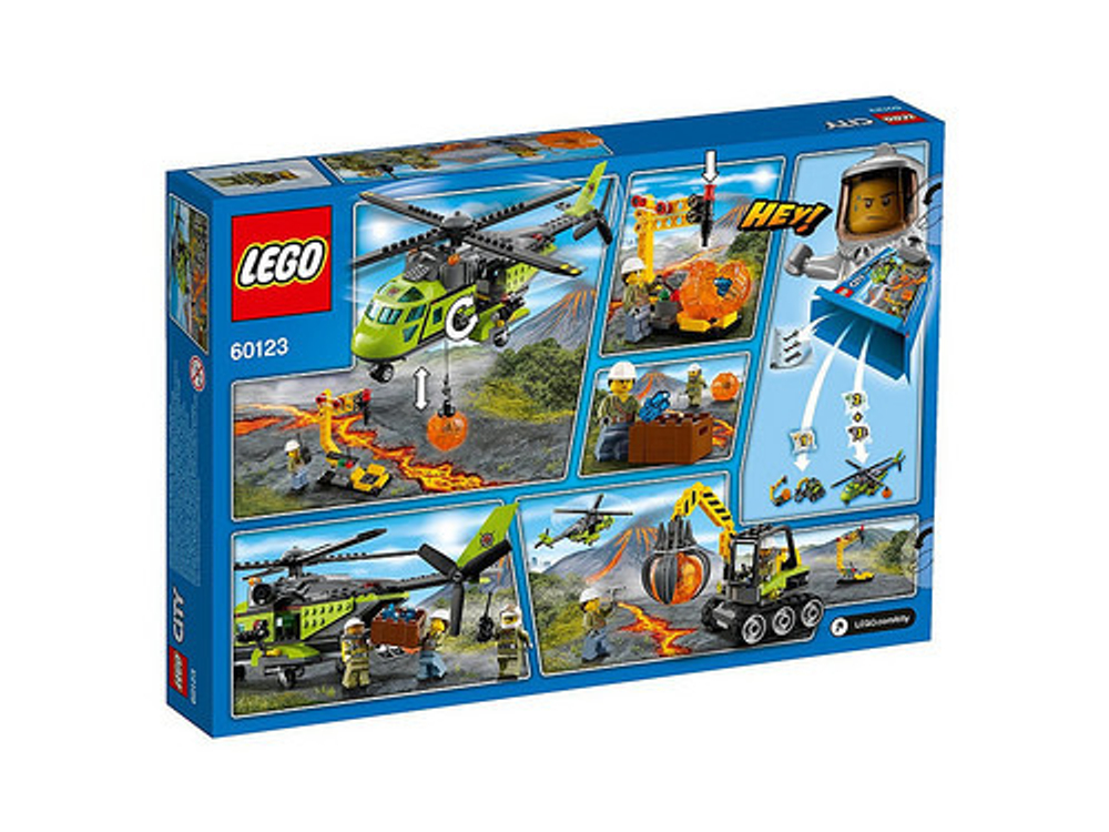 LEGO City: Грузовой вертолёт исследователей вулканов 60123 — Volcano Supply Helicopter — Лего Сити Город