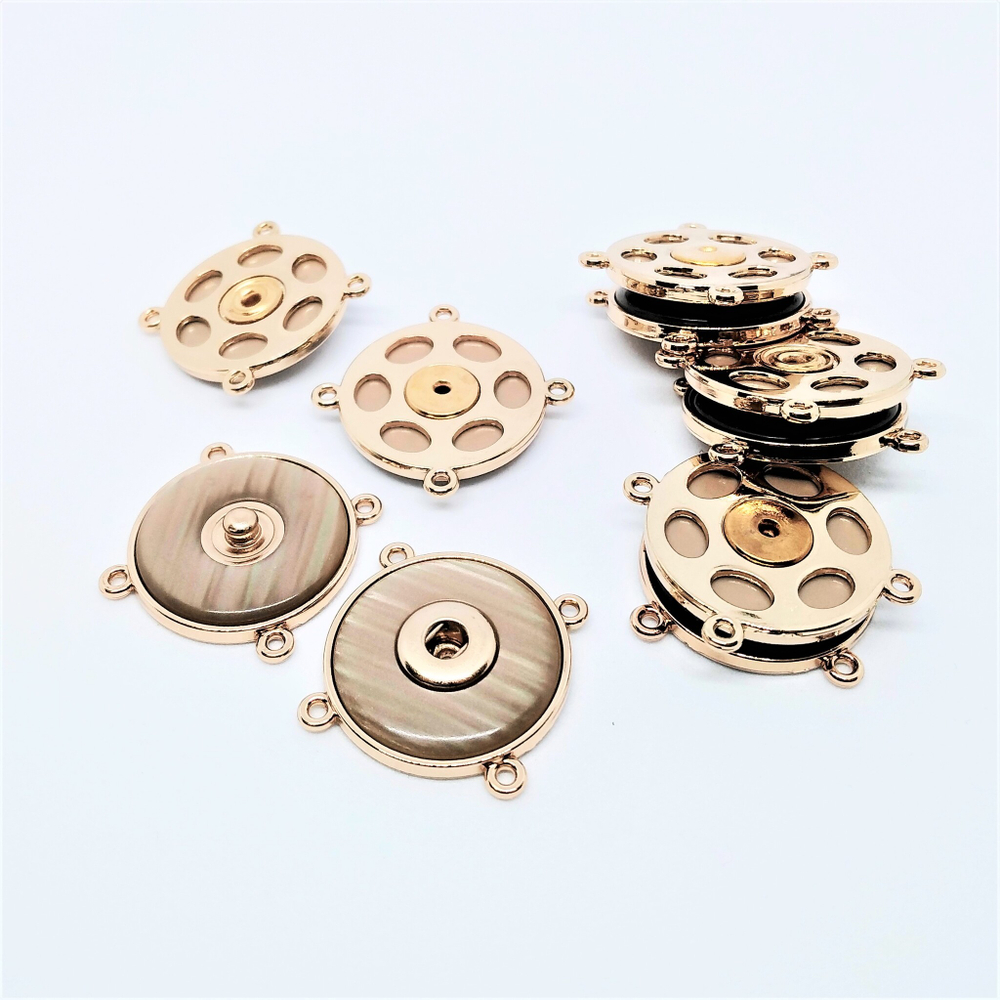 Кнопки №1268, 25мм, цв.коричневый ( MS K-83)