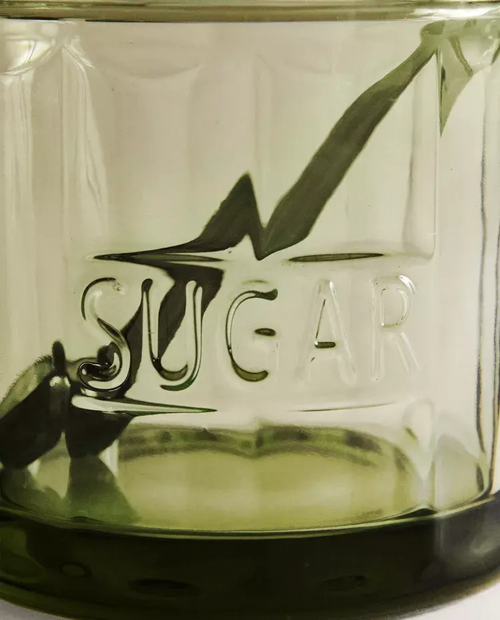 ZARA HOME СТЕКЛЯННАЯ САХАРНИЦА, ЗЕЛЕНЫЙ