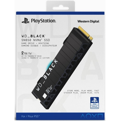 Жесткий диск SSD M.2 2Tb Western Digital WD Black SN850P для PS5, 7300/6300MBs, 2280, PCI-E 4.0 x4 (WDBBYV0020BNC-WRSN)
