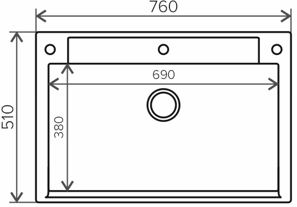 Мойка POLYGRAN ARGO-760 песочный № 302