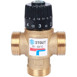 Термостатический клапан 1НР 35-60* KV2.5 STOUT
