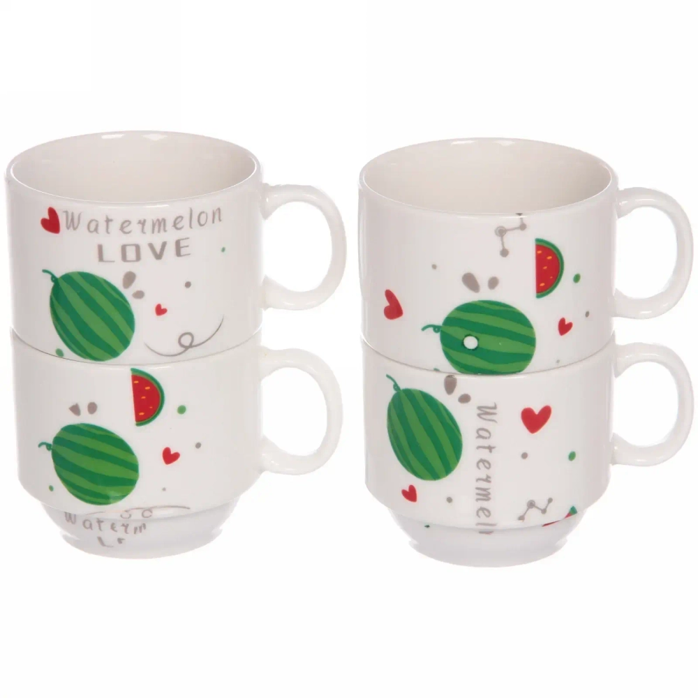Набор кружек на стойке 200мл «Арбузы»