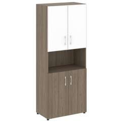 Yalta Шкаф LT.ST-1.4 R white Вяз Благородный/Стекло White 800*450*1987