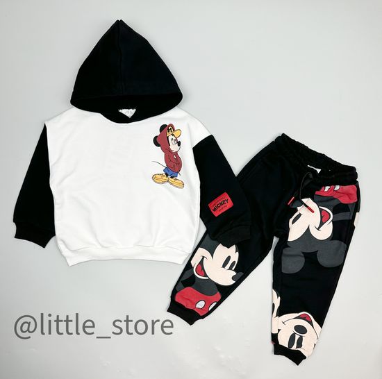 Комплект из футера "Mickey Mouse" белый/черный