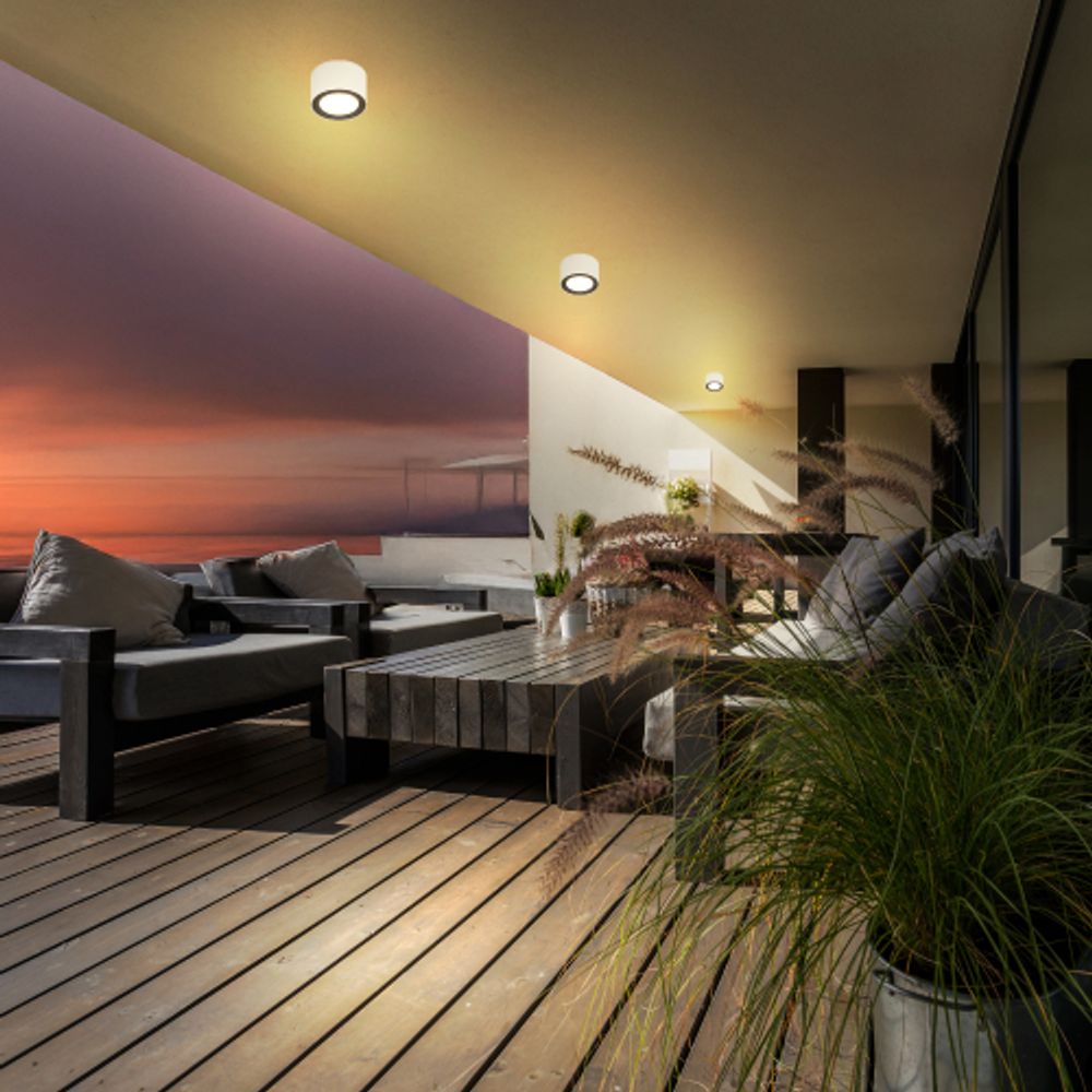 Светильник накладной ЭРА OL28 WH/BK под лампу GX53 IP44 черный/белый | Накладные светильники