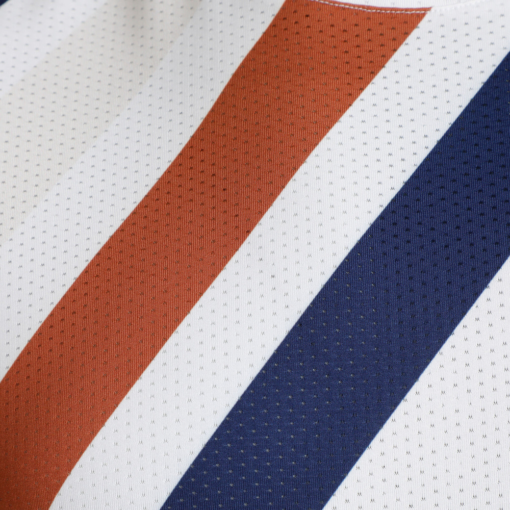 Мужское теннисное поло Quiet Please Retro Stripe Receiver T-Shirt Men - White