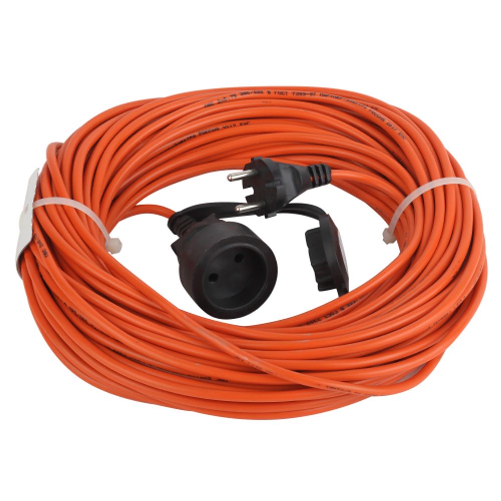 Удлинитель силовой ЭРА UPx-1-2x0.75-30m в бухте без заземления 1 розетка 30м ПВС 2х0.75мм2 | Силовые удлинители