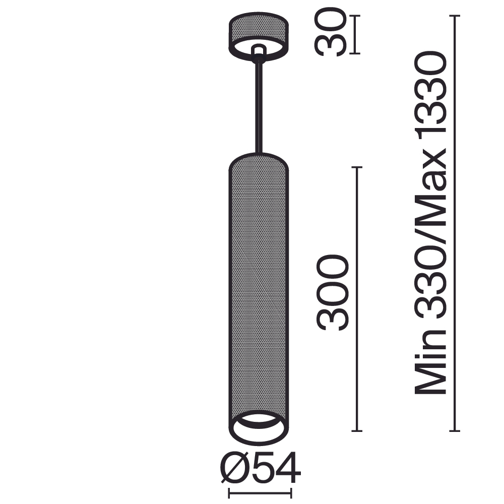 Подвесной светильник Technical P082PL-GU10-B