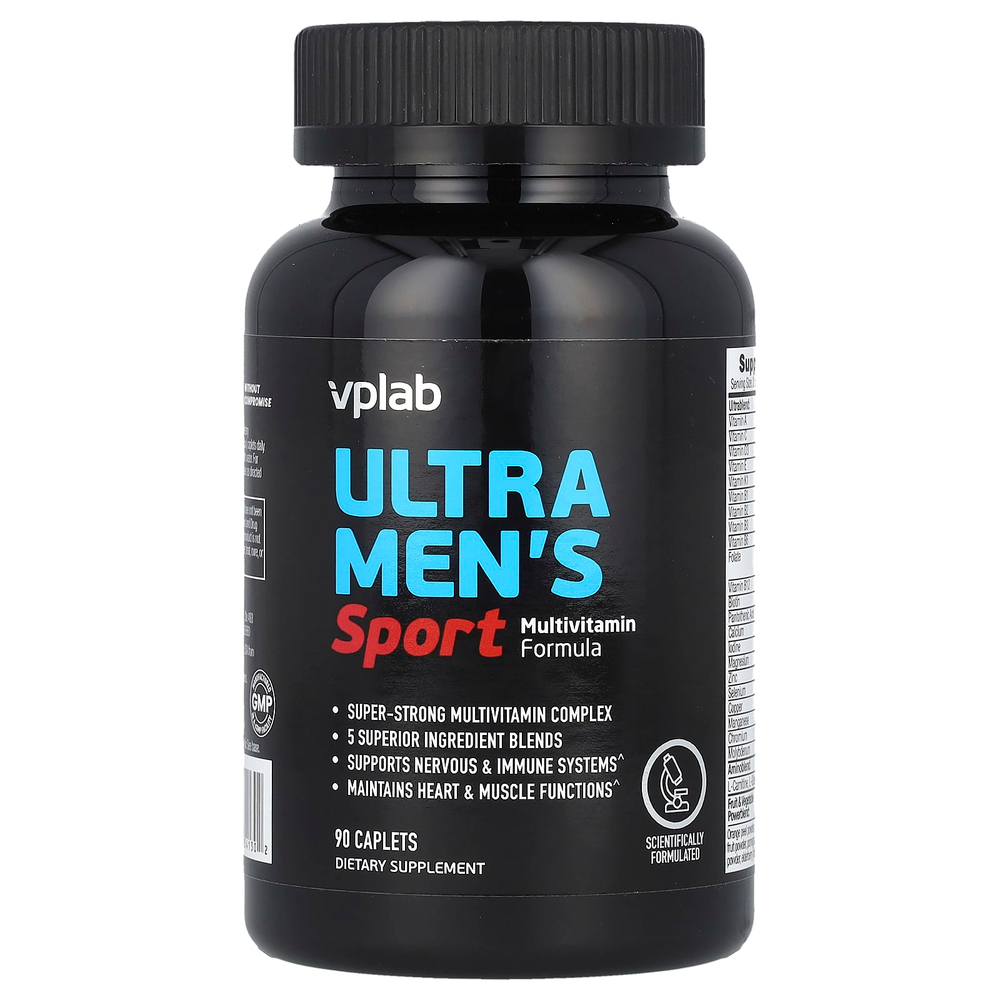 VPLab , Ultra Men’s, мультивитамины для мужчин для физической активности, 90 капсул