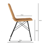 Стул vetle flat, ротанг