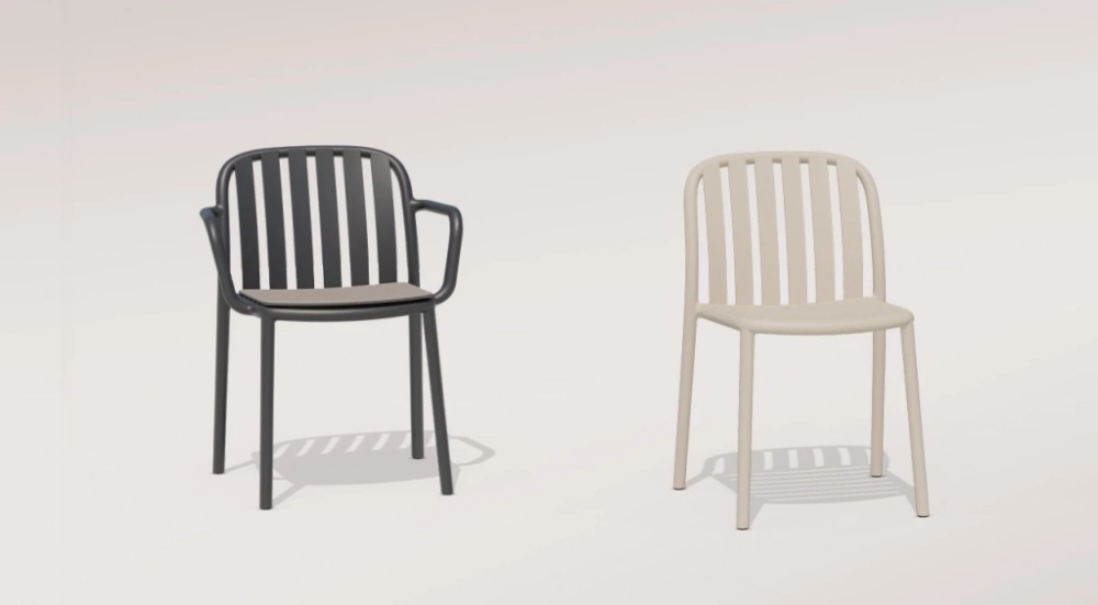 Кресло пластиковое Papatya Galata-K, антрацит