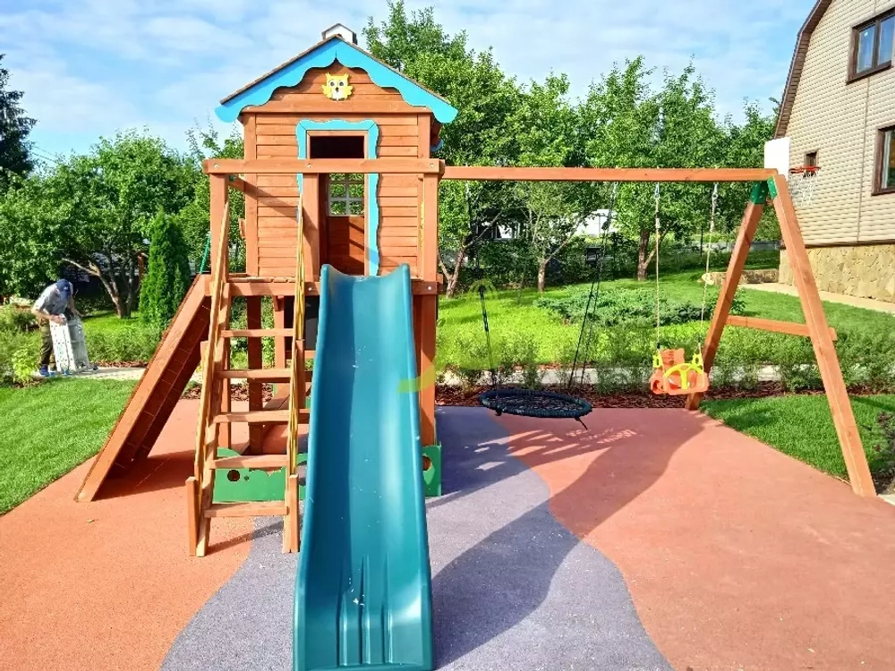 Детская деревянная площадка "Домик 2 Совёнок"