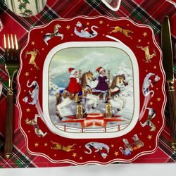 Lenardi 305-179 Набор из 6 тарелок 27см НОВЫЙ ГОД в под.уп.(х6)Фарфор