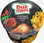 Лапша б/п БИГ ЛАНЧ с говядиной в остром соусе (Россия) 90г