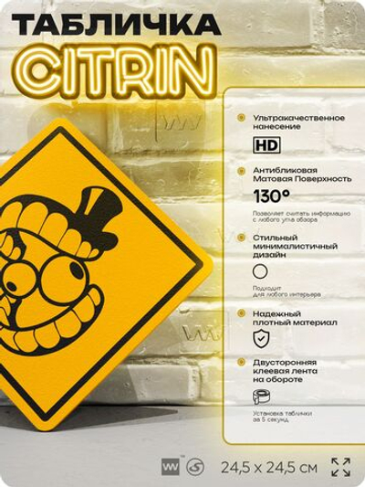 Табличка декоративная "Кейн, Удивительный цифровой цирк" на дверь и стену, прикольная штука в подарок фанату, декоративный знак, 24,5х24,5 см, пластиковая, Айдентика Технолоджи