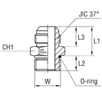 Штуцер FRLG JIC 1.5/8" UNF1.5/8"