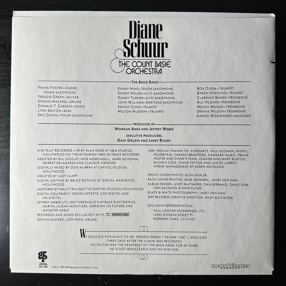 Diane Schuur And The Count Basie Orchestra (США 1987г.)
