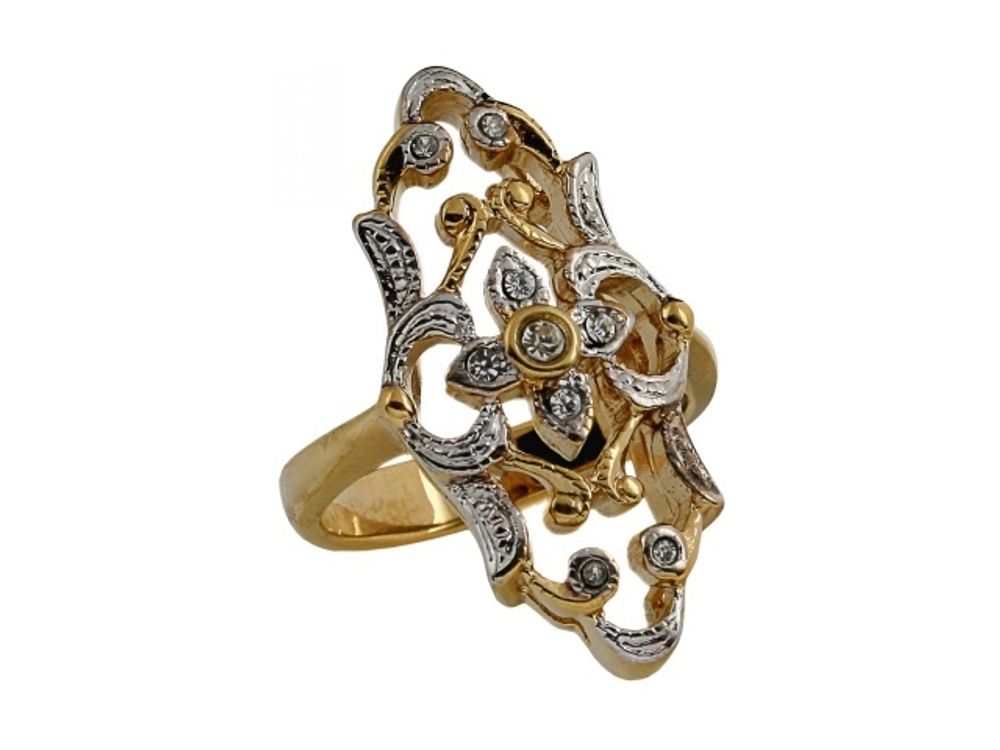 &quot;Тюль&quot; кольцо в золотом покрытии из коллекции &quot;Ателье&quot; от Jenavi