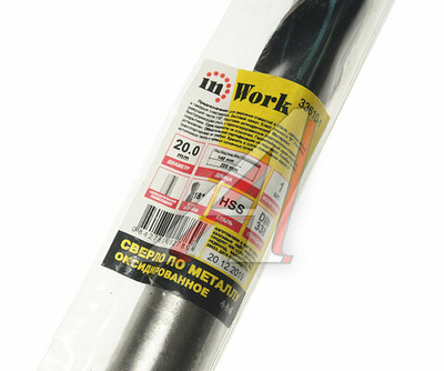 Сверло по металлу 20мм x 205 мм HSS InWork 33610-1