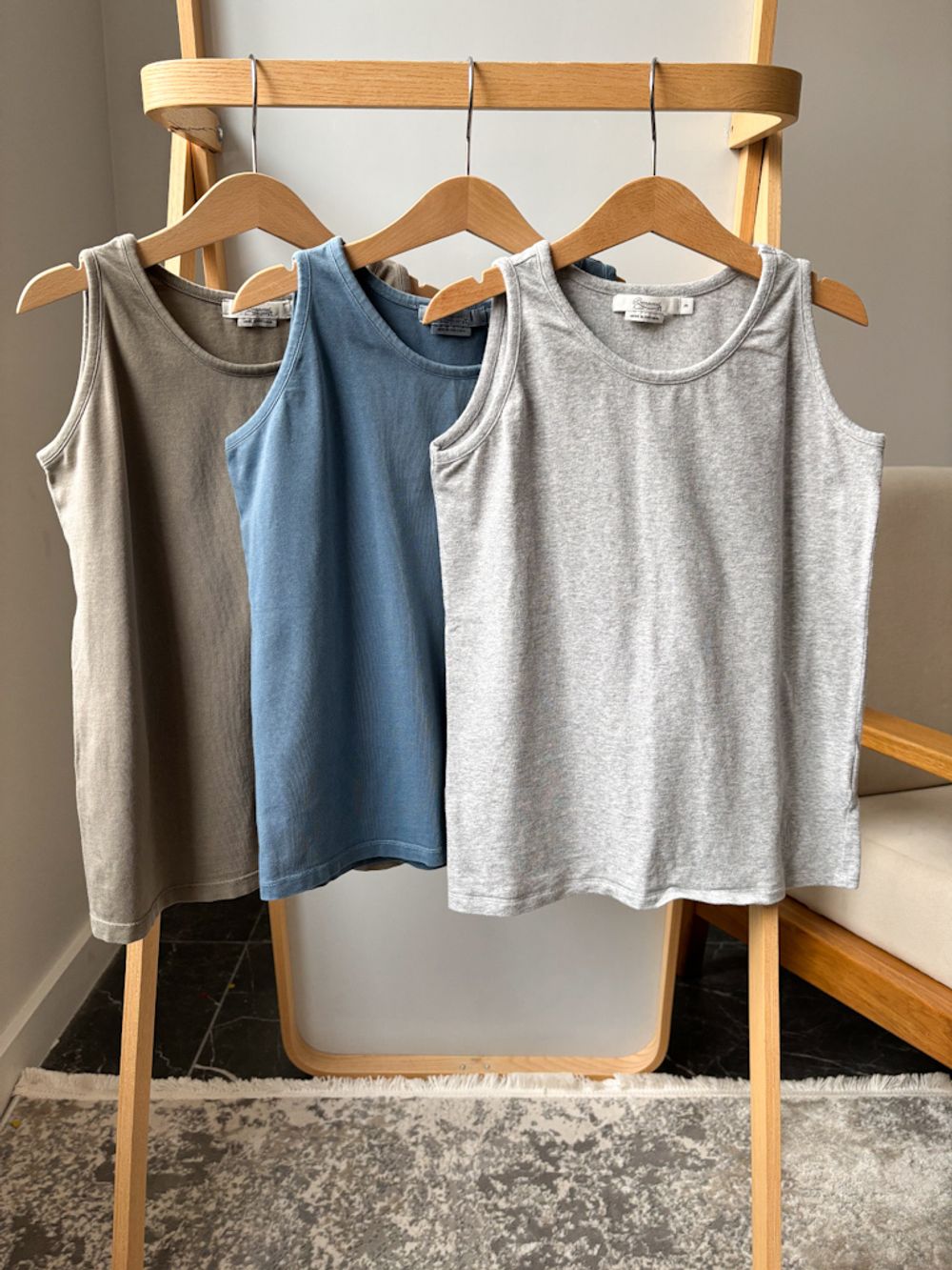 Набор из 3 хлопковых маек, 128