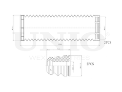 Комплект пыльник и отбойник UNIO DUC-50087