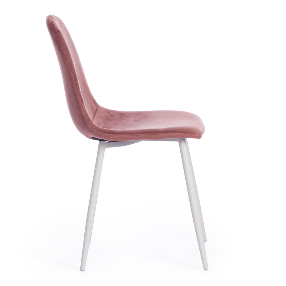 Стул BREEZE (mod. 4724) / 1 шт. в упаковке вельвет/металл, 44 х 53 х 87 см, Coral (коралловый) HLR44 / белый