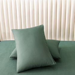 Комплект постельного белья Однотонный Сатин «Мятный бриз»