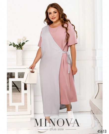 Платье 2288Б-пудра-серый Minova Фото 2