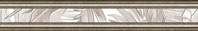 Бордюр ALMA Ceramica BWU54BNT004 Bonita 50x8 бежевый глазурованный матовый флористика