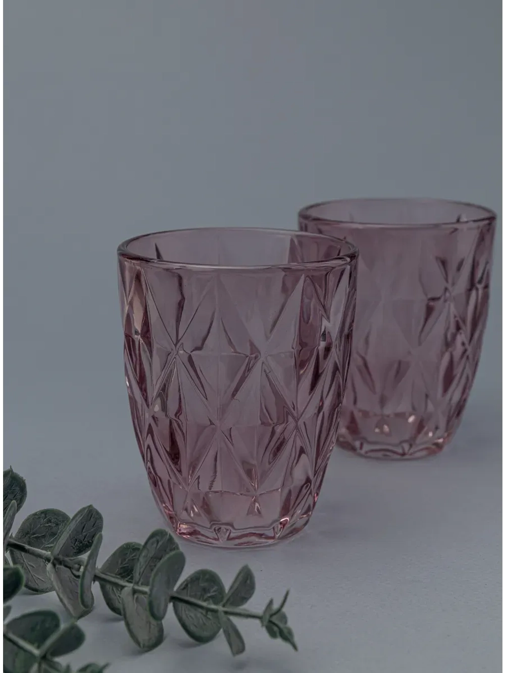 Набор стакан-тумблер для виски, 260 мл. 6 шт. Пурпурные
