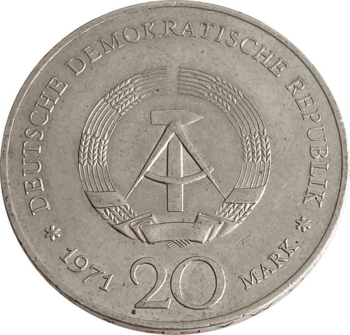 20 марок 1971 Германия «Генрих Манн»