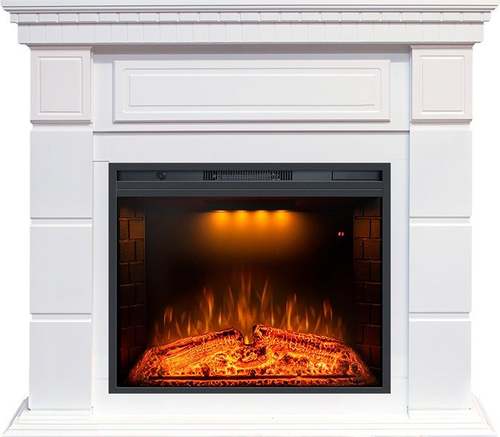 Каминокомплект Portland - Белый с очагом Emerald 28