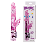 Вибратор-бабочка Throbbing Butterfly - 29,5 см. (Цвет: розовый)