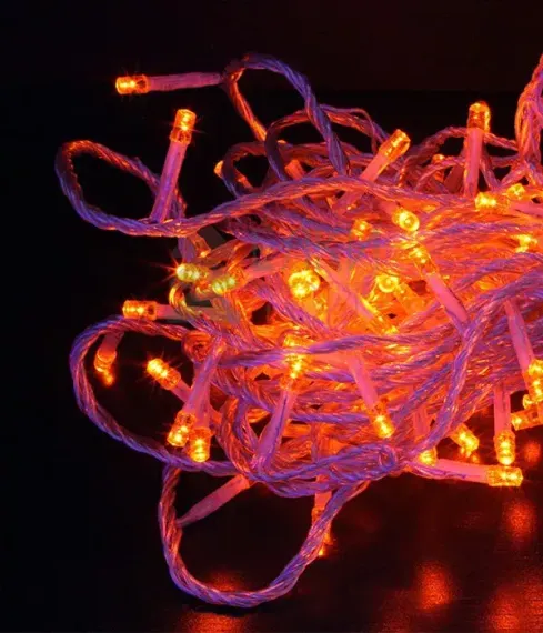 Комплект гирлянды на деревья с контроллером 60 м., 3 луча по 20 м, 600 LED ламп оранжевого цвета, Beauty Led (KDD600C-10-1OR)