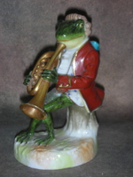 Статуэтка. Фарфор. Лягушка трубач. Samson. Франция