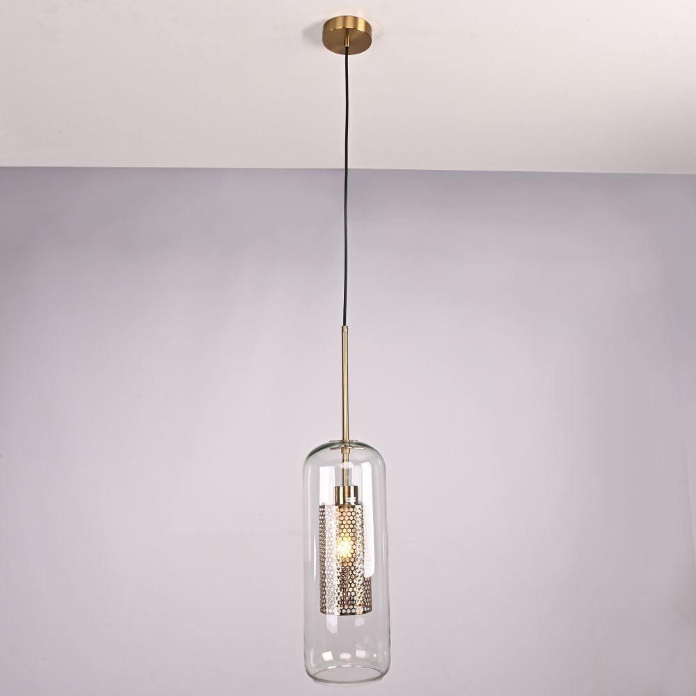 Подвесной светильник CATCH F cylinder brass D15